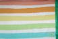Preview: 1,35m Reststück Jersey bedruckt Streifenparty Pastellfarben